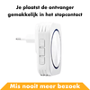 3-pack Draadloze Deurbel - 2 Ontvangers - Wit