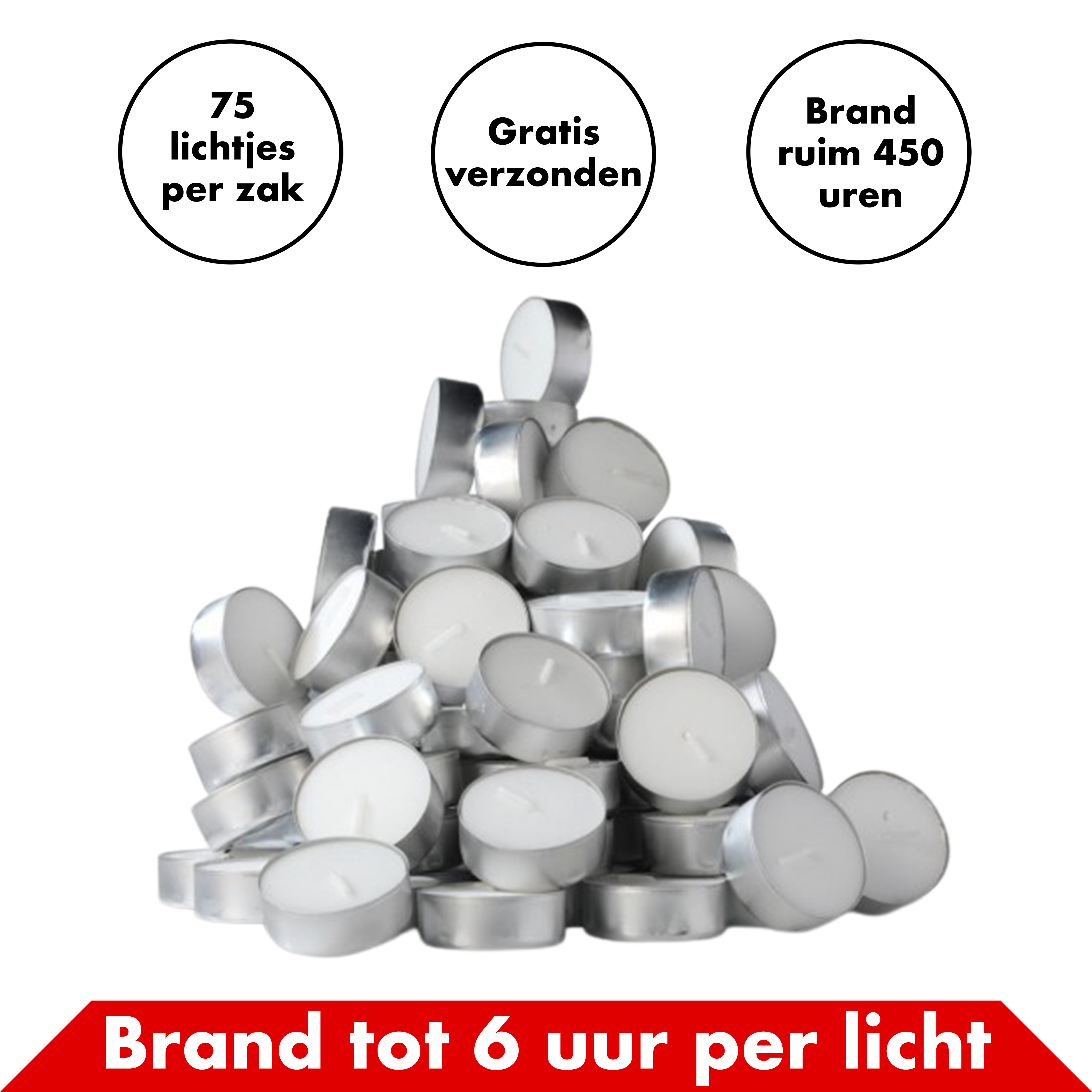 150 Luxe Waxinelichtjes