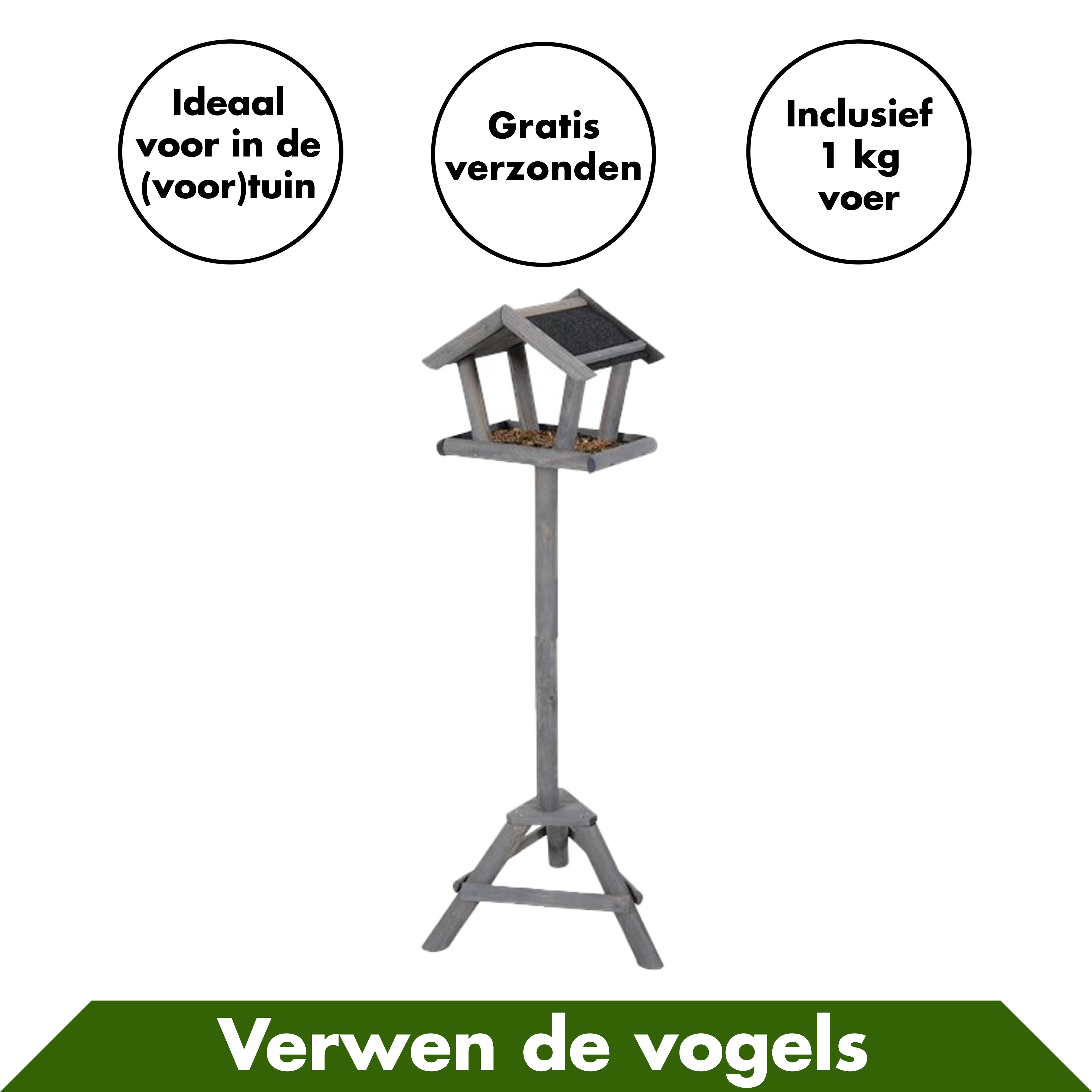 4 pack Staand Vogelhuisje met Vogelvoer