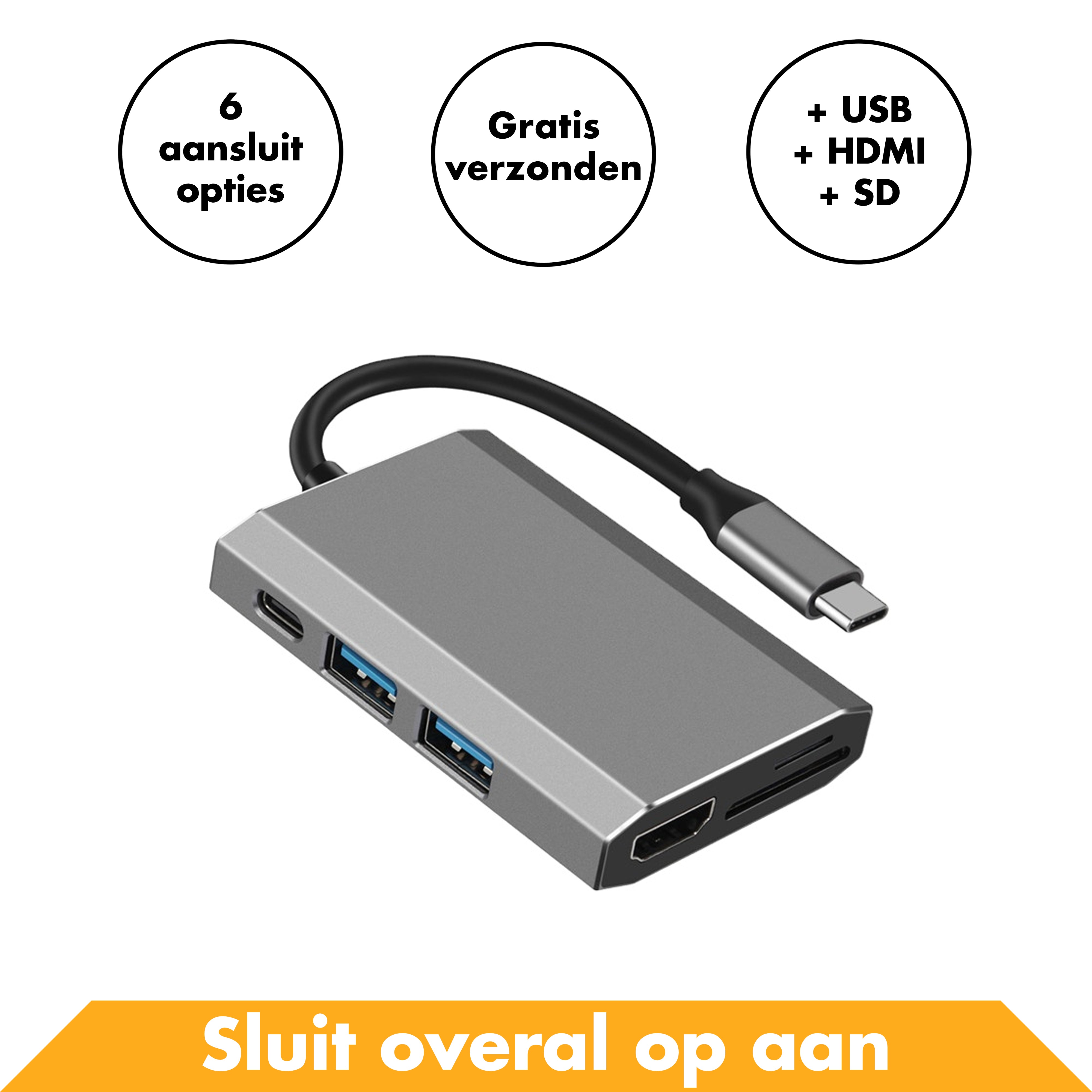 6 in 1 USB-C Hub