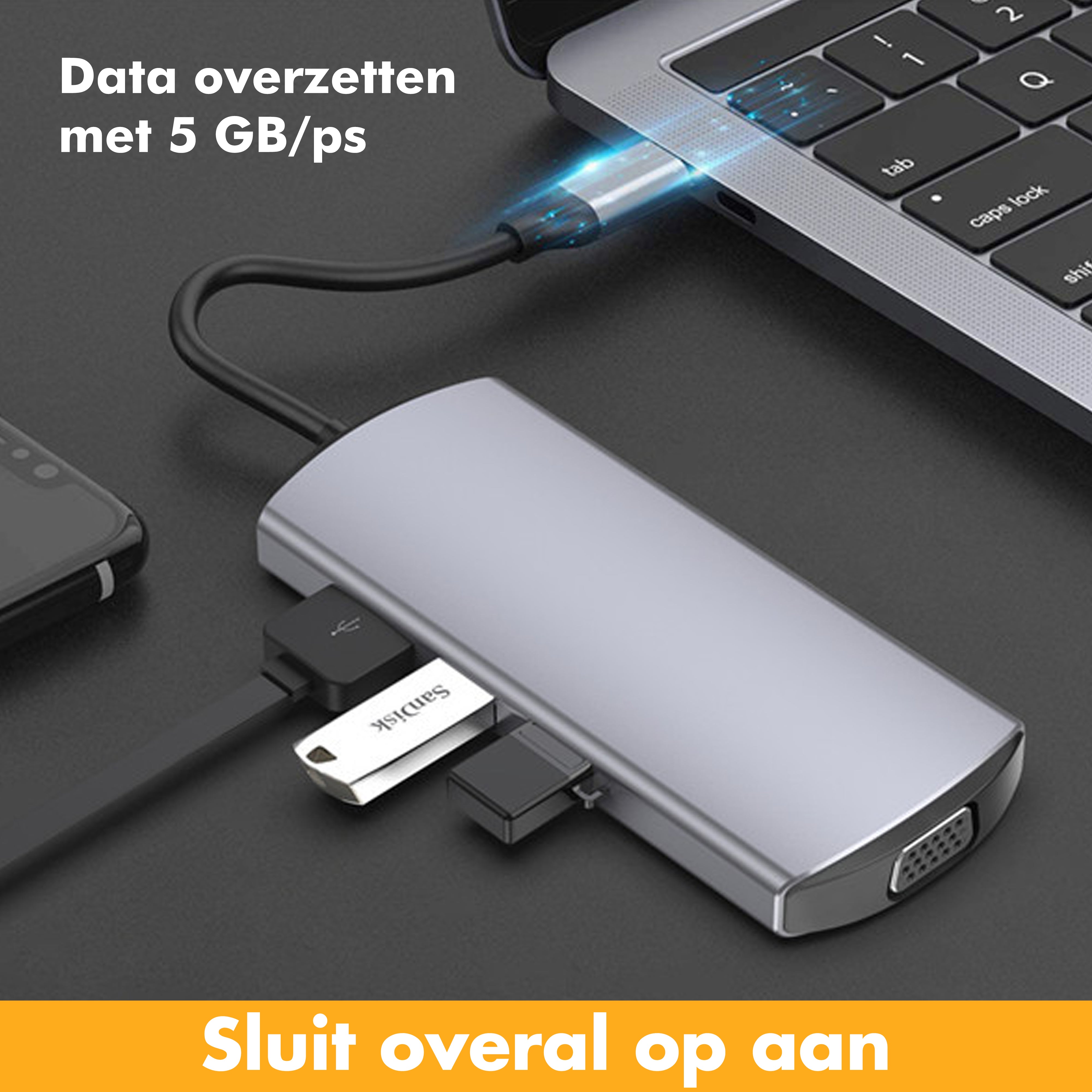 8 in 1 USB-C Hub