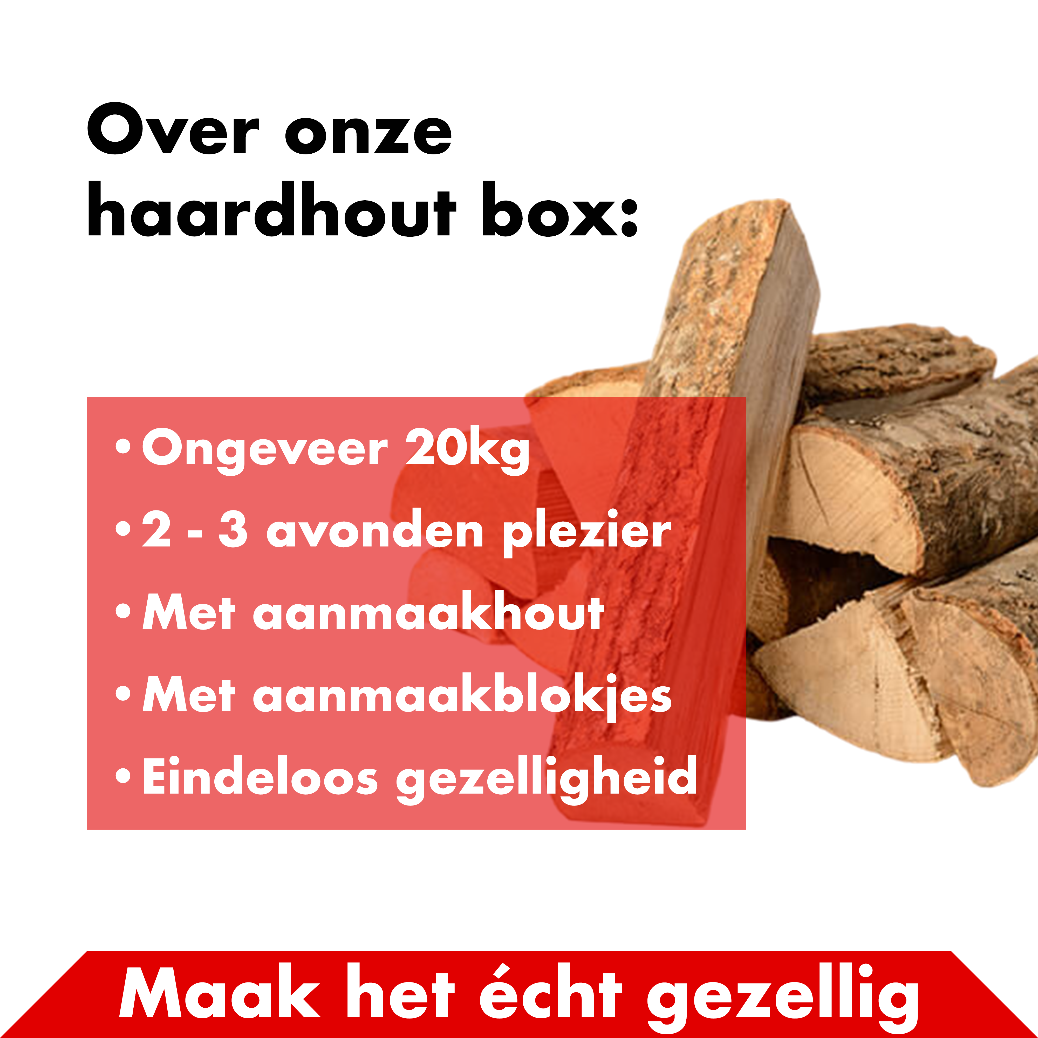 Open Haard Hout Box - 15 KG