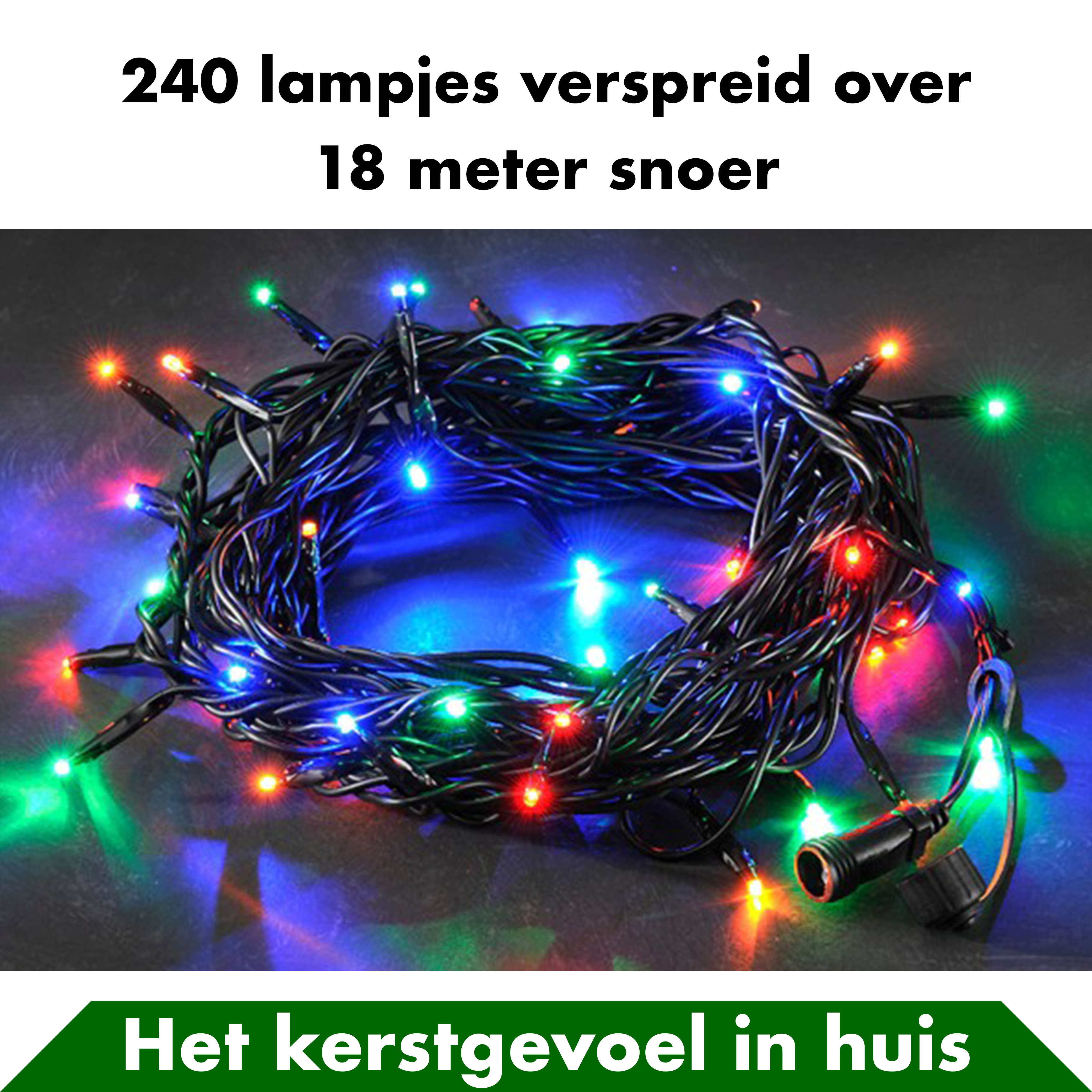 Feest & Kerstverlichting - 240 LED Lampjes - Multicolor