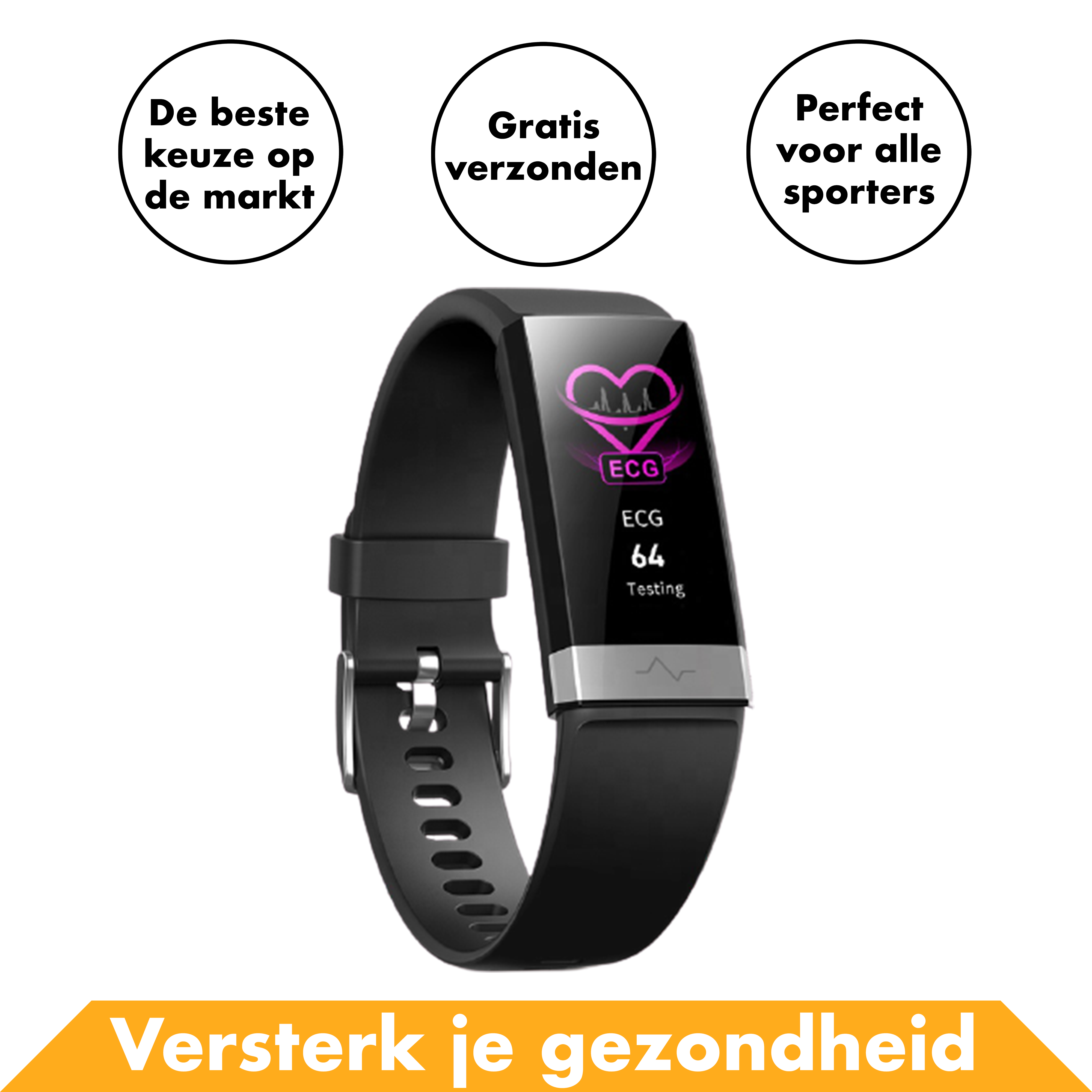 SmartWatch V19 Zwart