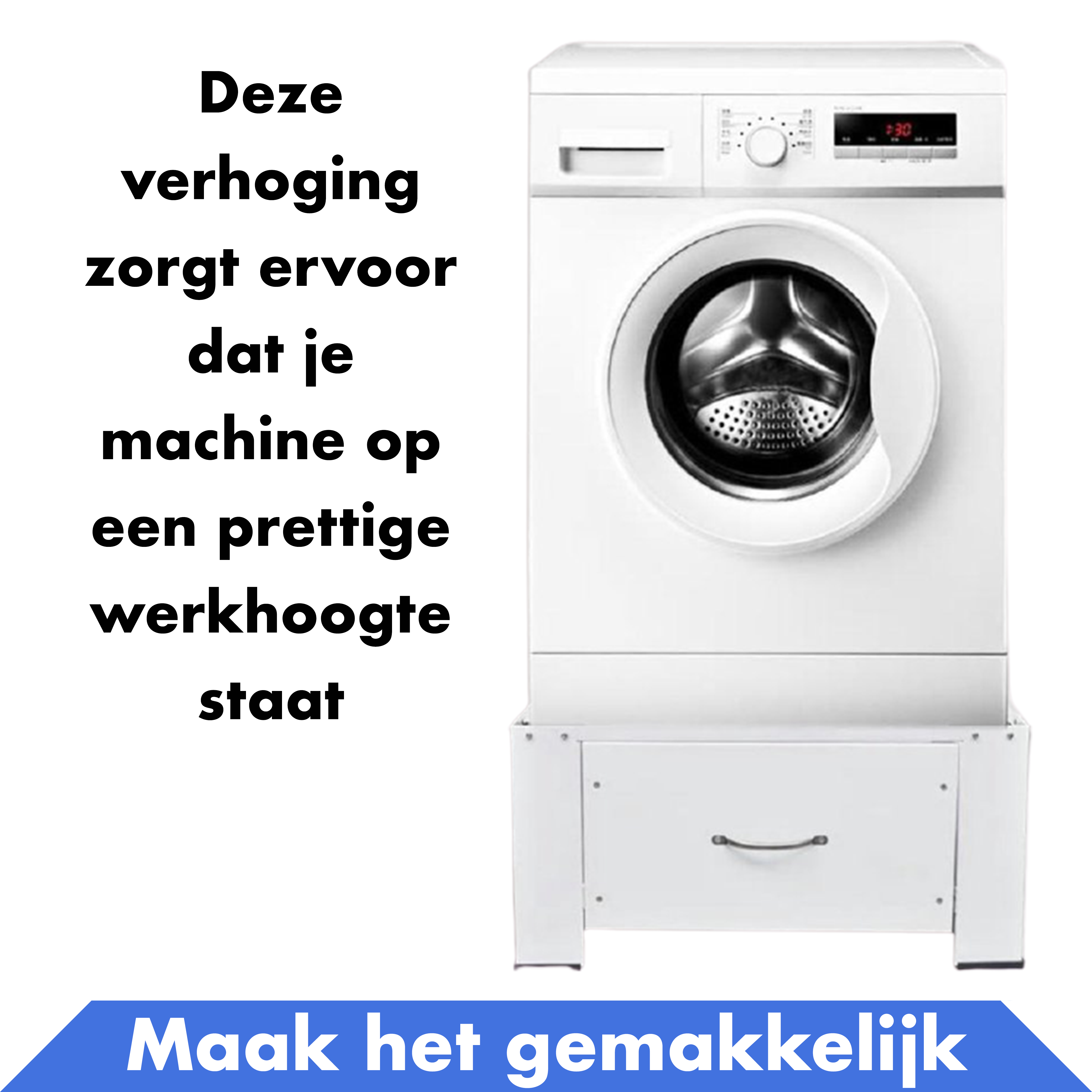 Wasmachine Verhoger - Met Lade