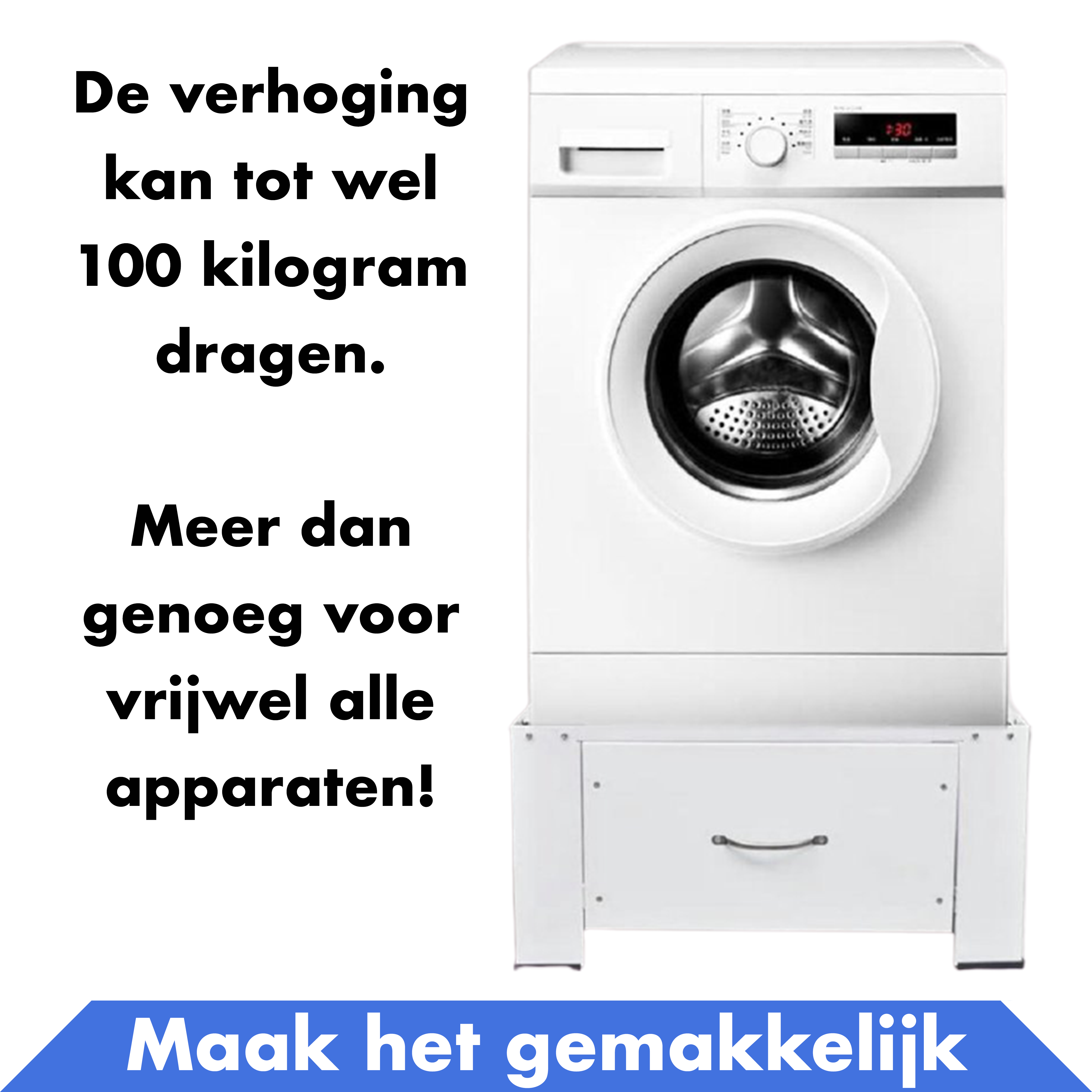 Wasmachine Verhoger - Met Lade