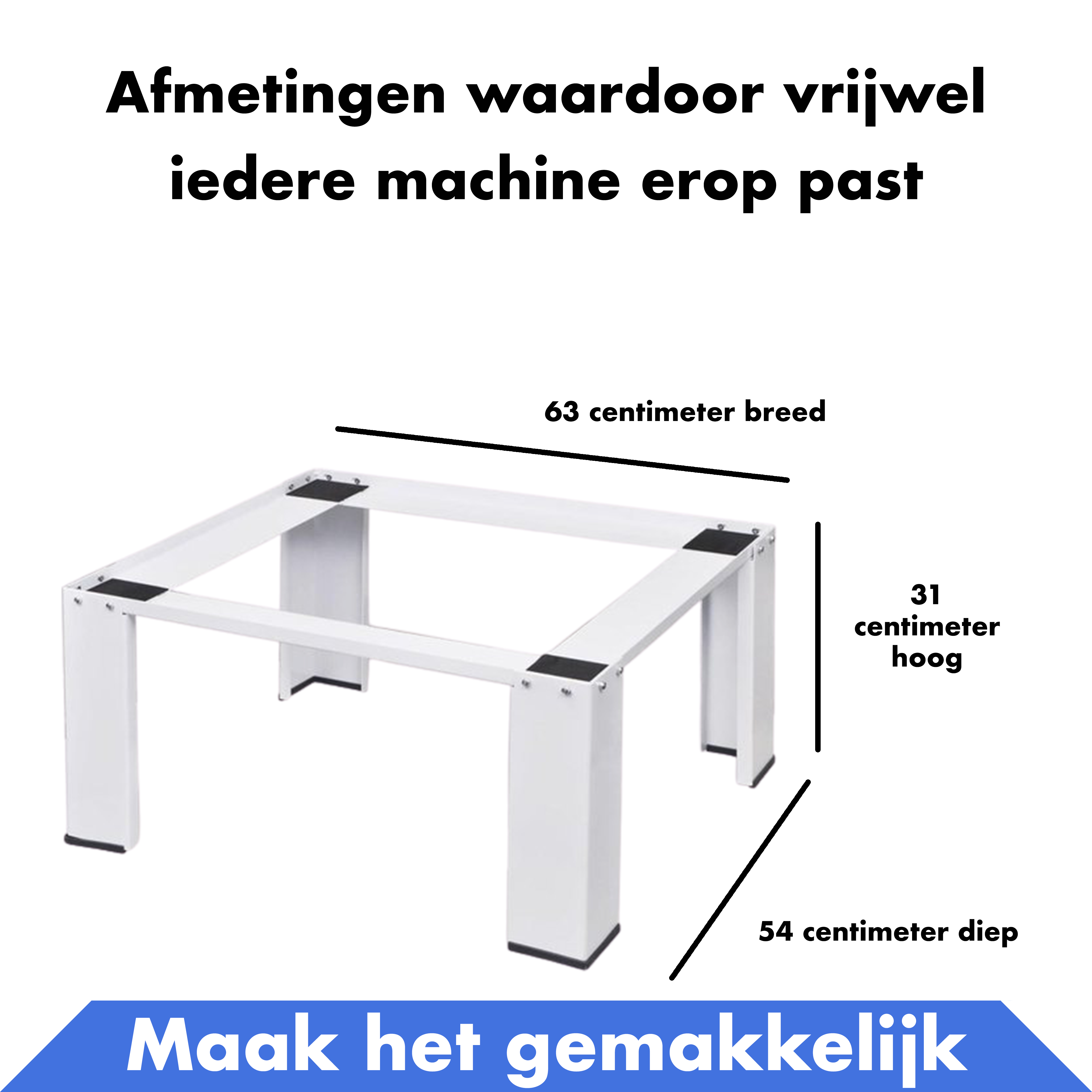 Wasmachine Verhoger - Zonder Lade