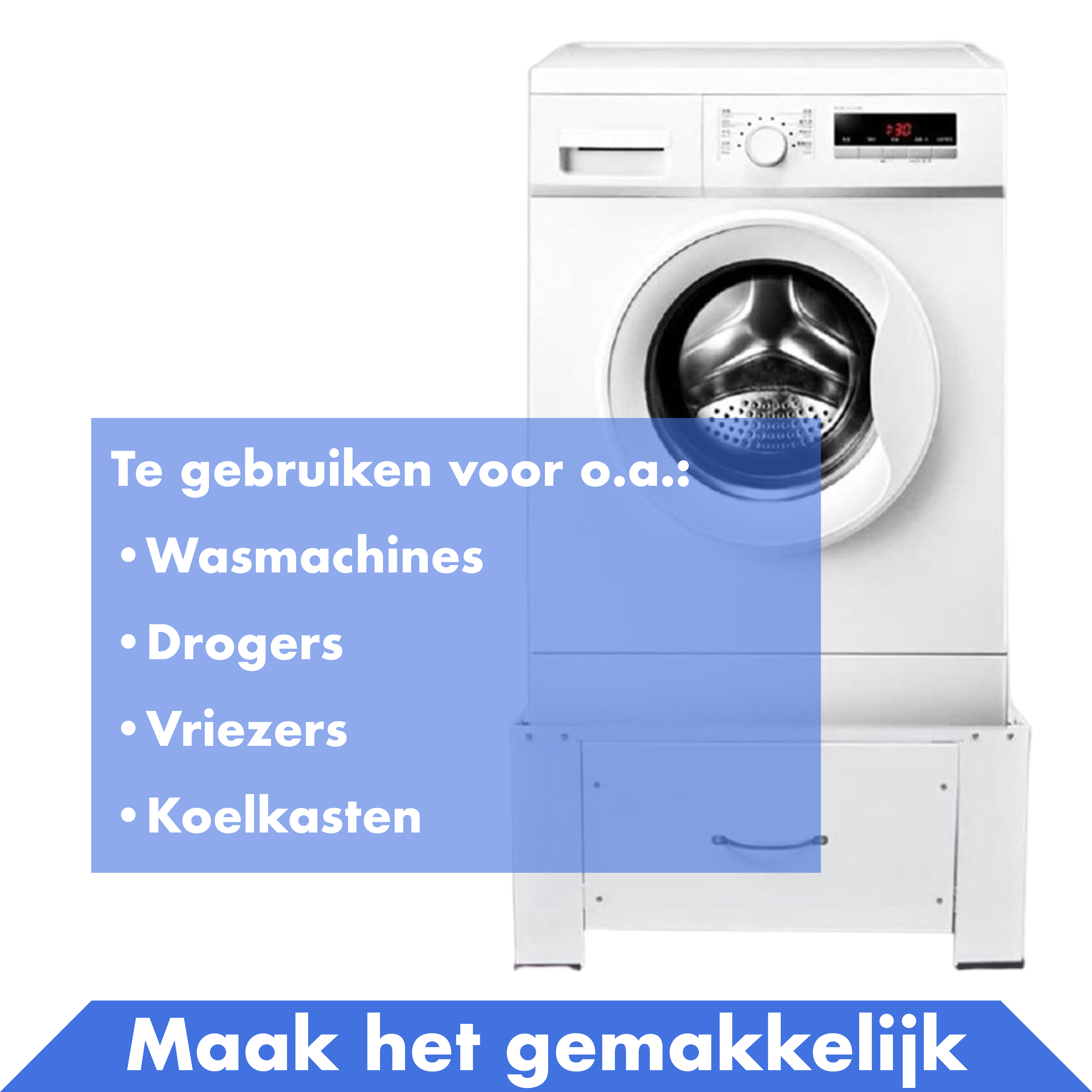 Wasmachine Verhoger - Met Lade