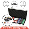 Deluxe pokerset 300 chips met kaartschudmachine