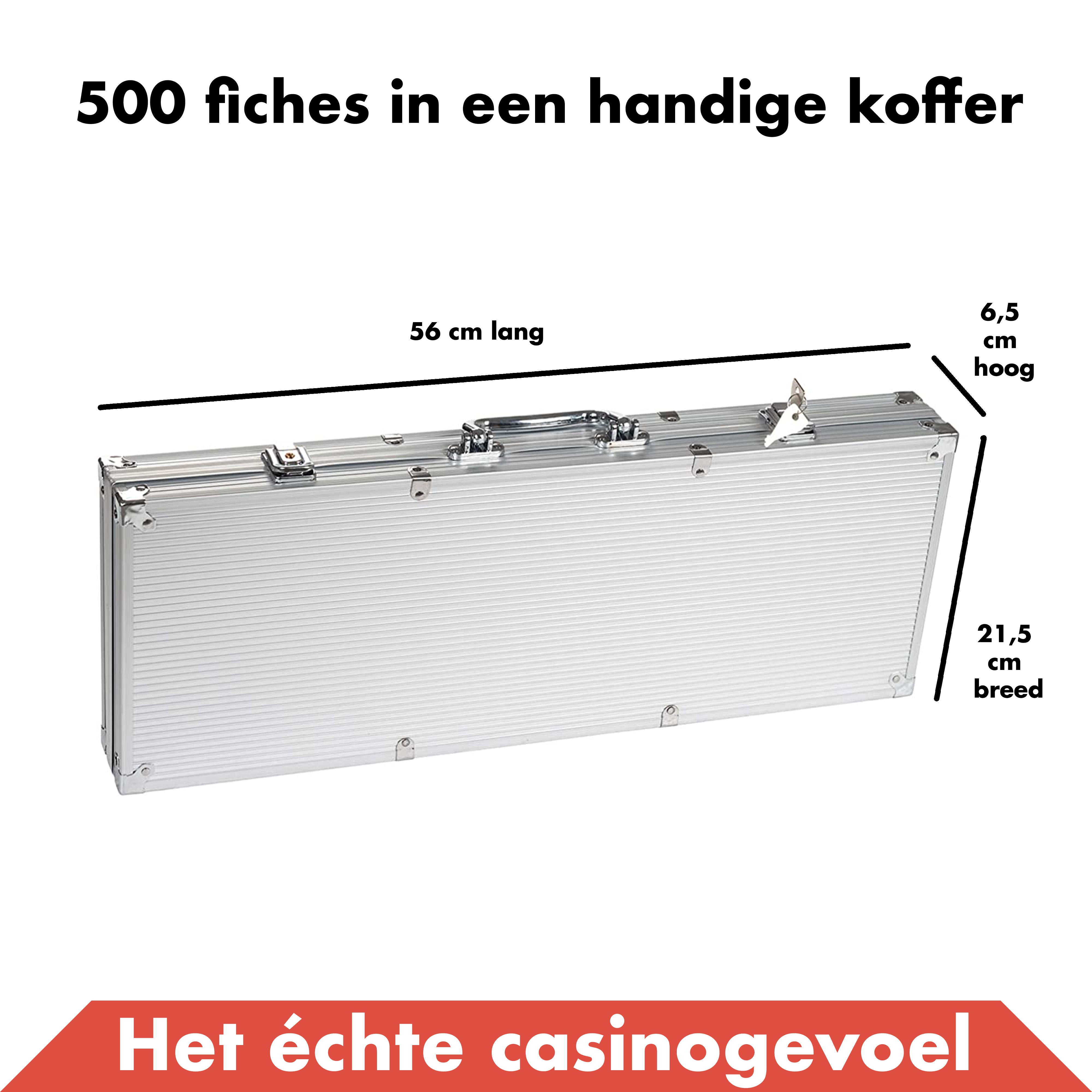 Pokerst 500 fiches met kaartschudmachine